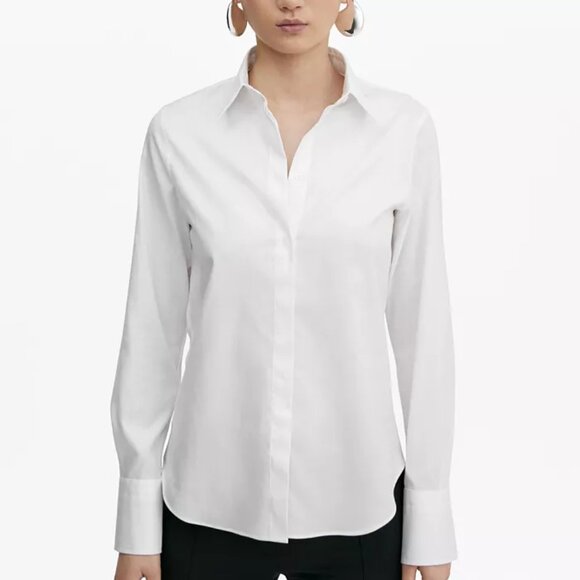Anne Fontaine Classic White Button Up Shirt (size 4) - Picture 1 of 13